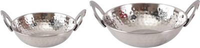 

IndianArtVilla Steel Kadai with Embossed Handle Kadhai 13 cm(Stainless Steel)