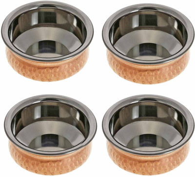50% OFF on Prisha India Craft Copper Hyderabadi Bowl Handi 1 L(Stainless Steel)