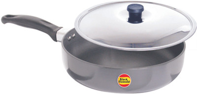 

Black Diamond Hard Anodized with Stainless Steel Lid Fry Pan 21 cm diameter with Lid(Hard Anodised, Non-stick)