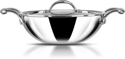 Stahl Triply Stainless Steel Artisan Kadhai with Lid, 4324, 1-Piece, Silver Kadhai 24 cm diameter with Lid 3.5 L capacity(Stainless Steel, Induction Bottom) Stahl Triply Stainless Steel Artisan Kadhai with Lid, 4324, 1-Piece, Silver Kadhai 24 cm diameter with Lid 3.5 L capacity(Stainless Steel, Induction Bottom)