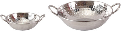 

IndianArtVilla Steel Kadai with Handle Kadhai 14 cm(Stainless Steel)