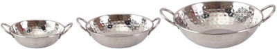 

IndianArtVilla Steel Kadai with Handle Kadhai 14 cm(Stainless Steel)