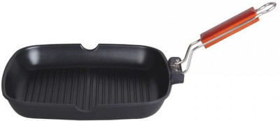 

Wonderchef Caesar Grill Grill Pan 24 cm diameter(Aluminium, Non-stick, Induction Bottom), Black
