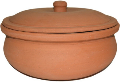 

Mclay India Clay Jumbo Biryani Pot 1 L(Earthenware, Pottery, Non-stick), Brown
