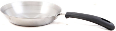 

Cosmosgalaxy Fry Pan 20 cm diameter(Stainless Steel, Non-stick, Induction Bottom), Silver