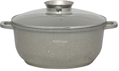 

Hoffner Pot 1 L with Lid(Aluminium, Non-stick, Induction Bottom), Grey