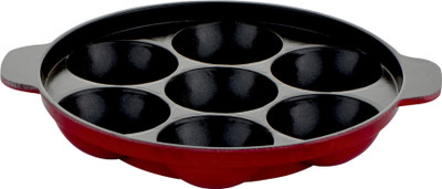 

Aristo 7 cups Non stick Appam Patra NA Pan 22 cm diameter(Aluminium, Non-stick), Black;maroon