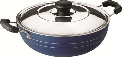 

RECON Masterchef Kadhai 25 cm with Lid(Aluminium, Non-stick), Blue