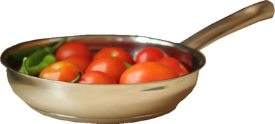 

I-Pac Stainless Steel Fry Pan 20 cm diameter(Stainless Steel, Induction Bottom)