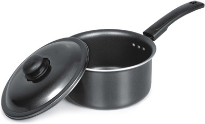 

OK Large Sauce Pan 17 cm diameter with Lid(Aluminium, Non-stick), Grey