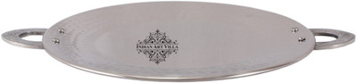 

IndianArtVilla Set of 6 Steel Serving Tawa with Handle, 9.4" Inch each,Only For Serving Purpose Tawa 23 cm diameter(Stainless Steel)