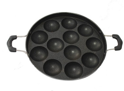 

Needhi Appam Patra 12 Cavities Without Lid Paniyarakkal(Aluminium, Non-stick), Black