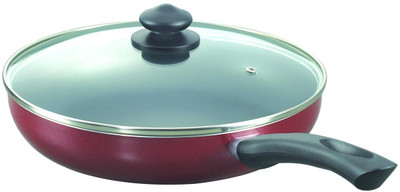 

Prestige Omega Deluxe with Lid NA Pan 24 cm diameter with Lid(Aluminium, Non-stick, Induction Bottom), Maroon