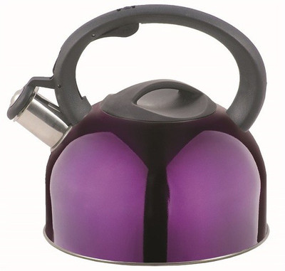 

Crystal Czarin Satinless Steel Violet Whistling Kettle Pot 2.5 L(Stainless Steel), Purple