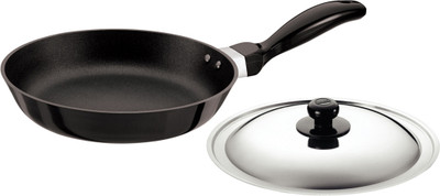 HAWKINS Futura NF18S Fry Pan 18 cm diameter with Lid 1 L capacity(Hard Anodised, Non-stick)