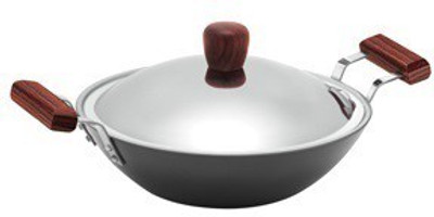 

Hawkins Kadhai 26 cm with Lid(Aluminium, Non-stick), Black