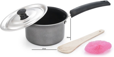 Mahavir Pot 1 L with Lid(Aluminium, Non-stick, Induction Bottom) at flipkart