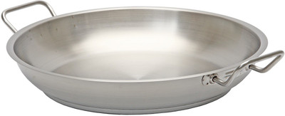 

Avon Appliances Professional Paella Pan Paela Pan 32 cm diameter(Stainless Steel, Induction Bottom), Silver