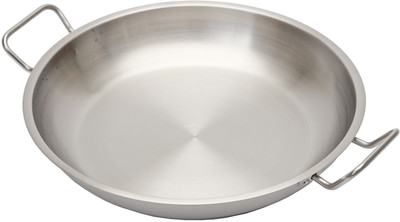 

Avon Appliances Professional Stainless Steel Paella Paela Pan 36 cm diameter(Stainless Steel, Induction Bottom), Silver