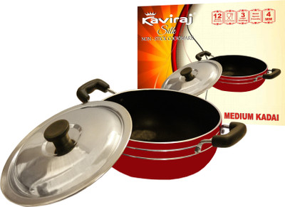 

Kaviraj Kadhai 0 cm(Stainless Steel, Non-stick), Red