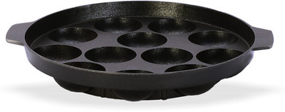 

Sumeet Nonstick 3mm Appam Patra 12 Pcs Paniyarakkal(Aluminium, Non-stick), Black;red