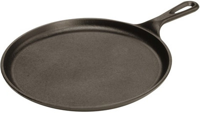 Lodge Logic Pre-Seasoned Cast Iron Tawa Pan - 10.5-Inch Tawa 26 cm diameter(Cast Iron) at flipkart