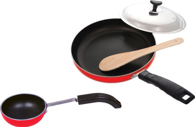 

Buyer bhp 122 Fry Pan 25 cm diameter with Lid(Aluminium, Non-stick), Red