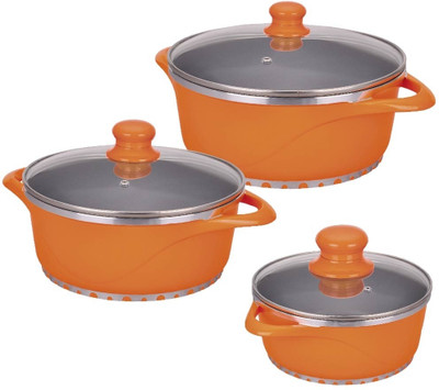 Wonderchef Ceramide Cook & Serve Casserole Set Pot Pot 4 L, 1.25 L, 2.25 L(Aluminium, Non-stick) available at flipkart for Rs.3899