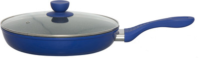 

Hoffner Granite Coating Blue Fry Pan 26 cm diameter with Lid(Aluminium, Non-stick, Induction Bottom)