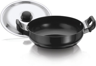 Suruchi Kadhai 22 cm(Hard Anodised, Non-stick), Black