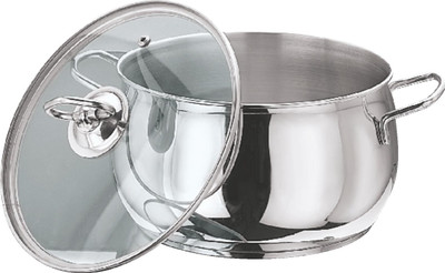 Vinod Tall Belly Casserole Handi 1 L with Lid(Stainless Steel, Induction Bottom)