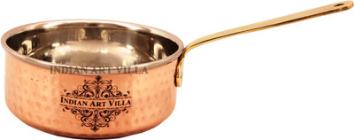 

IndianArtVilla Steel Copper Fry Pan Fry Pan 13 cm diameter(Steel, Copper), Brown;steel