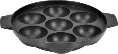 

LMS Non-stick 7 Cavity Appam Patra without Lid Paniyarakkal(Aluminium, Non-stick), Black