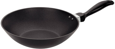 HAWKINS Futura - Flat Bottom Fry Pan Stir NDL 20 Wok 2 L capacity 26 cm diameter(Hard Anodised, Non-stick)