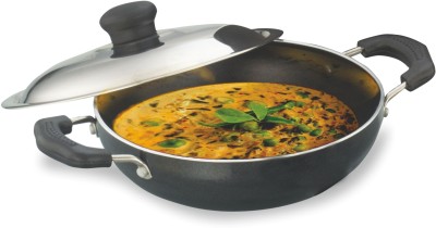 Sowbaghya Kadai with Thickness (with SS Lid) Kadhai 24 cm with Lid(Aluminium, Non-stick, Induction Bottom) at flipkart