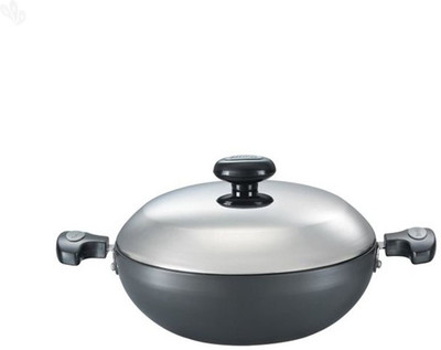 Prestige Hard Anodised Plus Kadhai 20 cm diameter with Lid 2.1 L capacity(Hard Anodised, Non-stick, Induction Bottom)