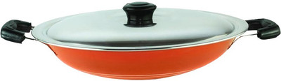 

Vaartha Appachetty With Lid Kadhai 0 cm(Aluminium, Non-stick), Black;red