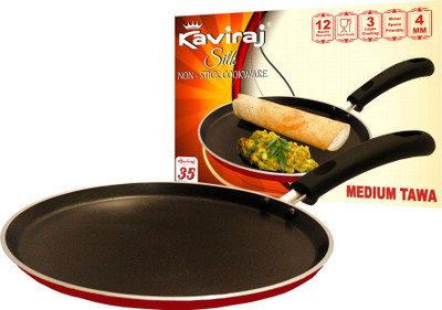 

Kaviraj Tawa 0 cm diameter(Stainless Steel, Non-stick), Red