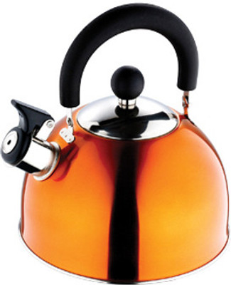 

Kaiserhoff Whistling Kettle Pot 2.25 L with Lid(Stainless Steel), Orange