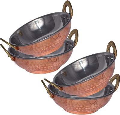 Prisha India Craft Kadhai 16 cm diameter 1 L capacity(Stainless Steel)