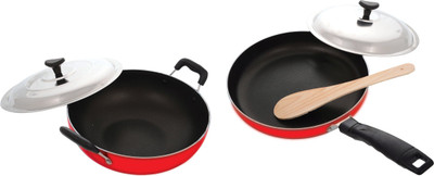 

Buyer bhp 121 Fry Pan 25 cm diameter with Lid(Aluminium, Non-stick), Red