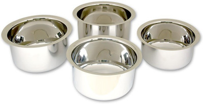 

Uniqraft Tope Pot 1 L(Steel), Silver