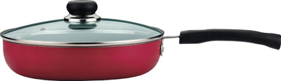 

Vinod Zest Non- Stick Friendly with Lid Fry Pan 24 cm diameter with Lid(Aluminium, Non-stick, Induction Bottom), Pink