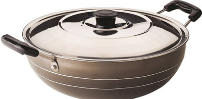 

RECON Unichef Non Stick With Steel Lid 215Mm Deep Kadhai 21 cm(Aluminium, Non-stick), Grey