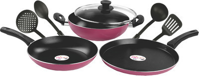 

Pigeon Favourite Gift Set Tawa 24 cm diameter with Lid(Aluminium, Non-stick), Pink