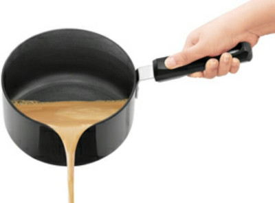 

Hawkins Sauce Pan 18 cm diameter(Hard Anodised, Non-stick, Induction Bottom), Black