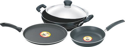 

Pigeon Ruby Gift Set Fry Pan 28 cm diameter(Aluminium, Non-stick), Black