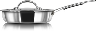 

Stahl Artisan Fry Fry Pan 24 cm diameter with Lid(Stainless Steel, Induction Bottom)