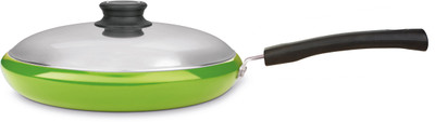 

Anjali Adora Apple Shape Green Color (1.4 Ltr/2.6 mm Thickness) with Lid Fry Pan 21 cm diameter(Aluminium, Non-stick)