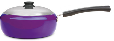

Anjali Adora Apple Shape Purple Color (1.8 Ltr/2.6 mm Thickness) with Lid Sauce Pan 15 cm diameter(Aluminium, Non-stick)